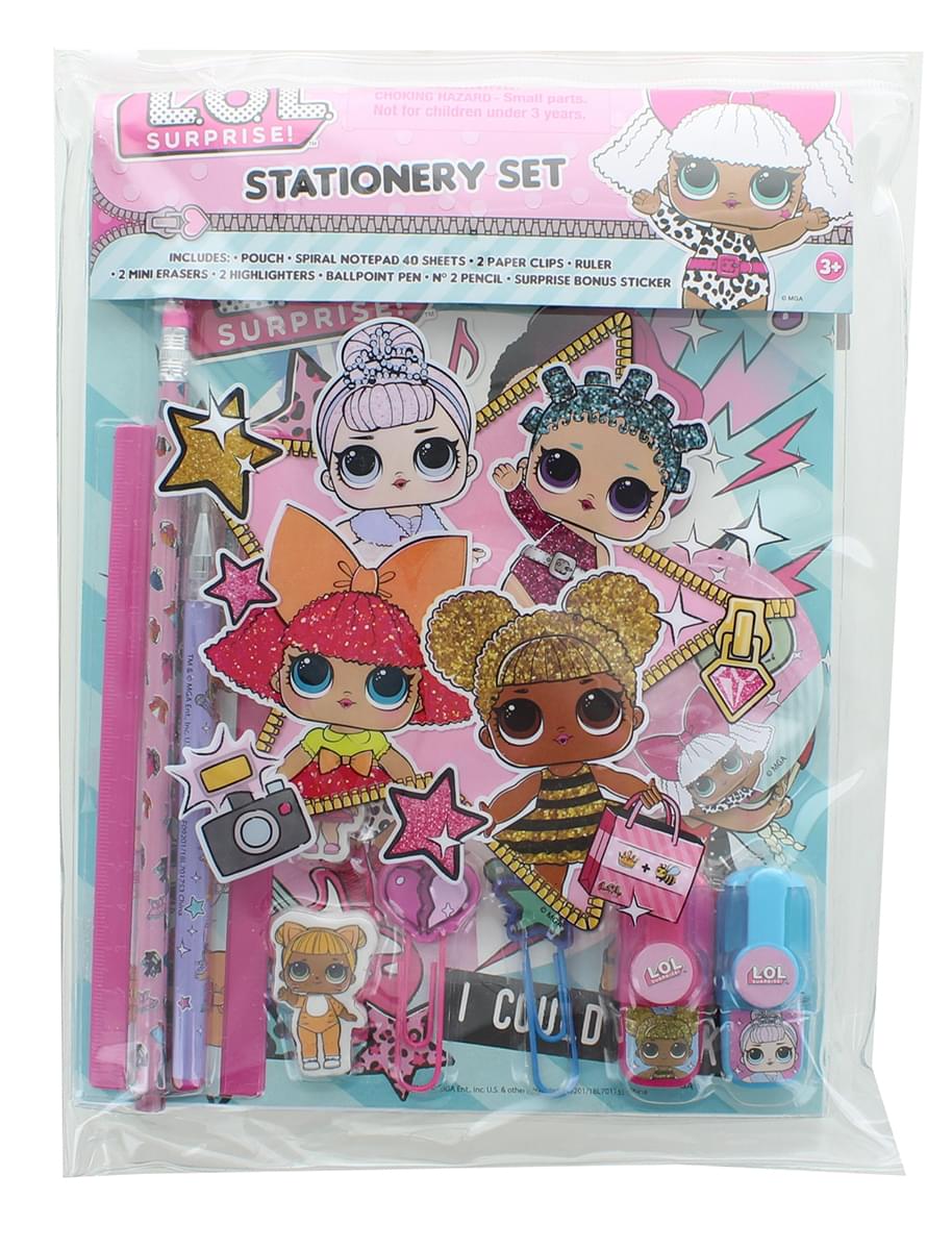 LOL Surprise 10 Piece Stationery Set Free Shipping