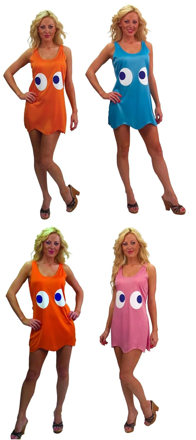 PAC-MAN Deluxe Tank Dress Group Costume Adult/Teen Standard Set Of 4
