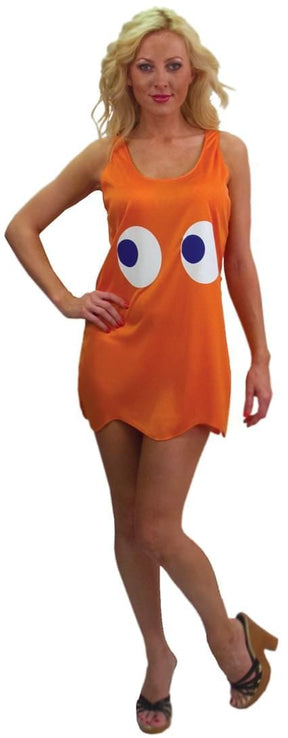 Pac-Man "Clyde" Orange Deluxe Costume Tank Dress Adult/Teen Standard