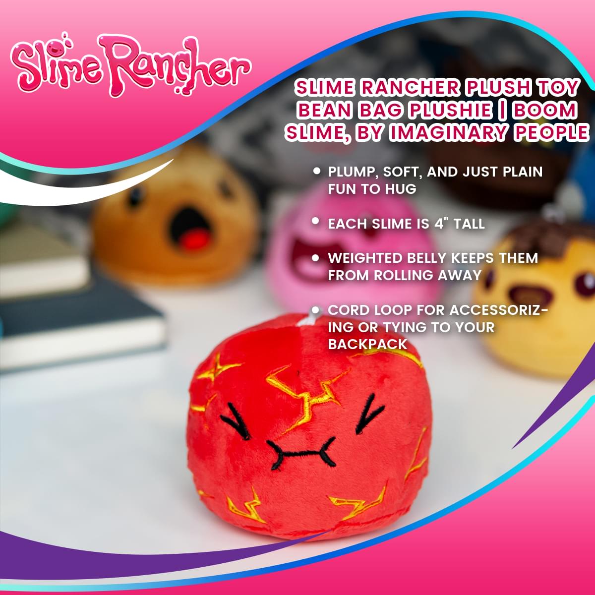Slime Rancher Plush Toy Bean Bag Plushie | Boom Slime, by Imaginary People