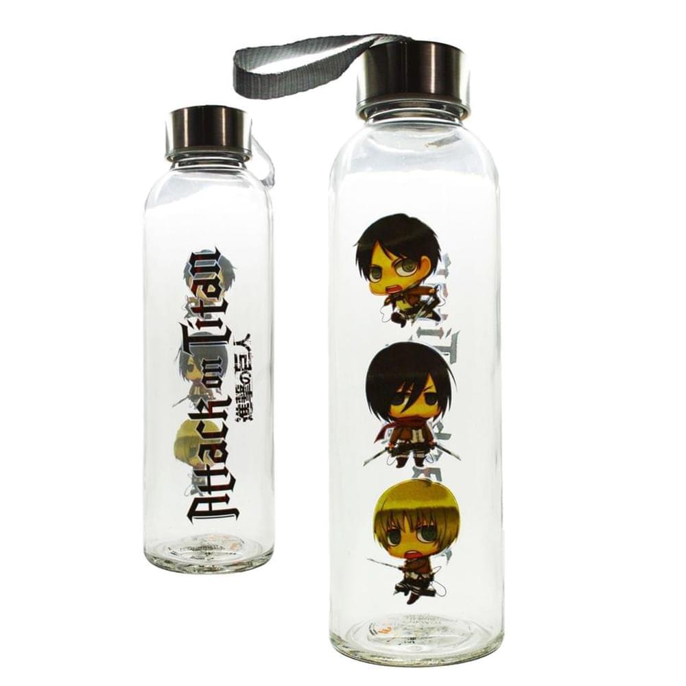 Attack On Titan Glass Water Bottle