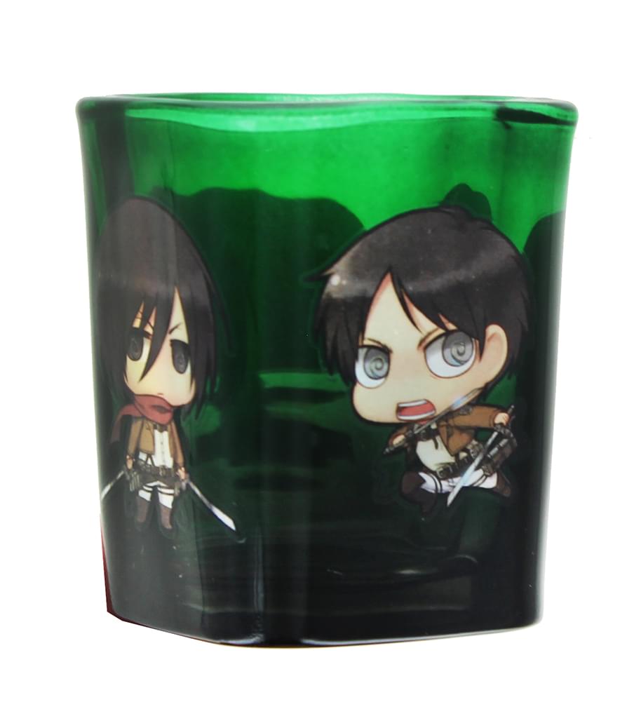 Attack on Titan Chibi Survey Corps 1.5oz Green Square Shot Glass