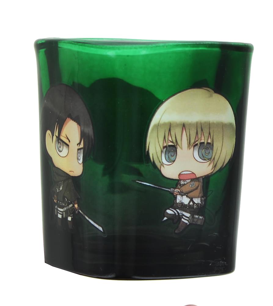 Attack on Titan Chibi Survey Corps 1.5oz Green Square Shot Glass