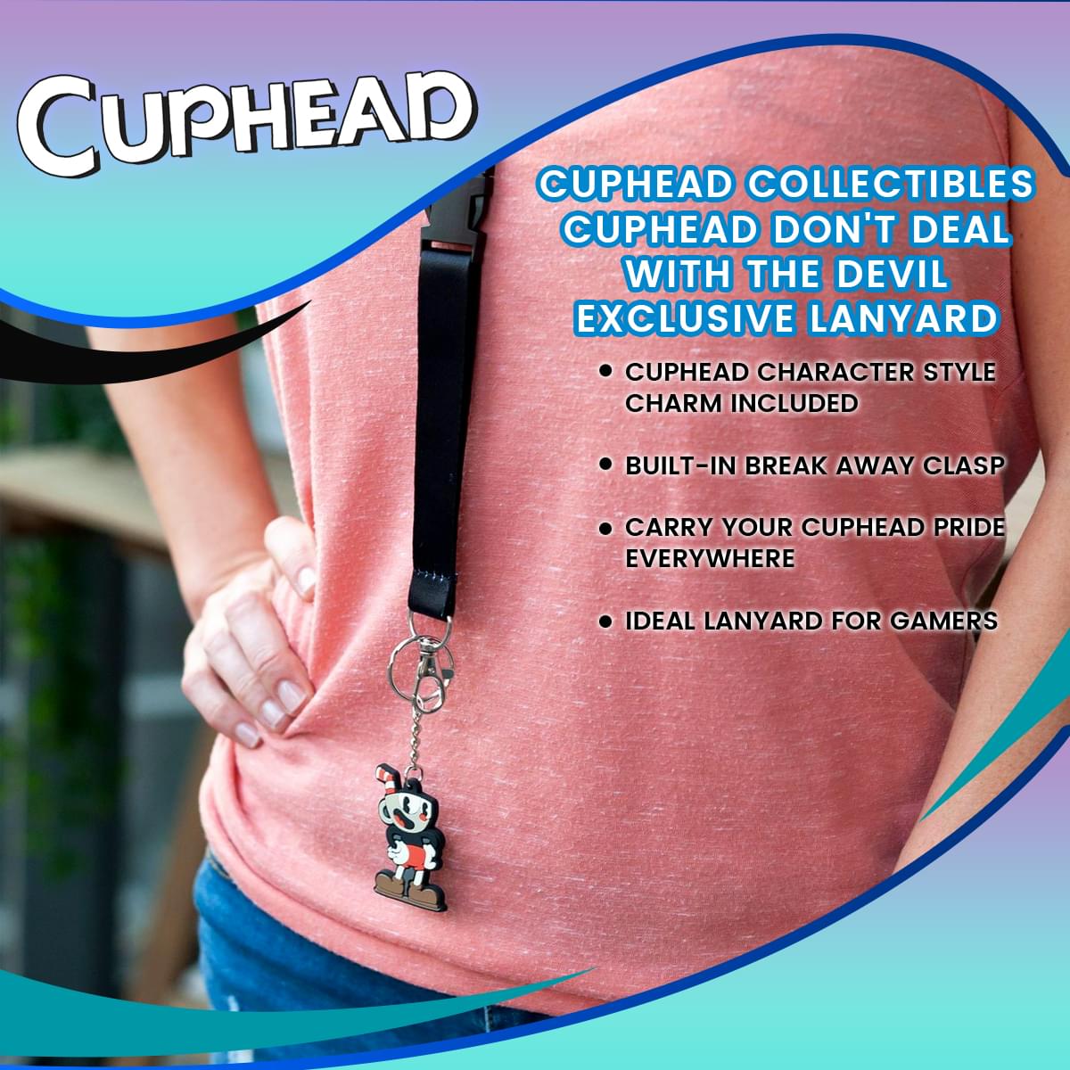 Cuphead Collectibles | Cuphead Don't Deal with the Devil Exclusive Lanyard