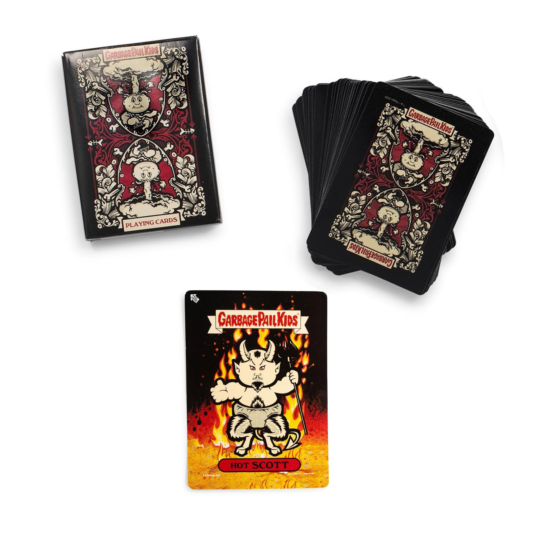 Garbage Pail Kids Playing Cards Designed By Hydro74 | Plus Hot Scott Sticker