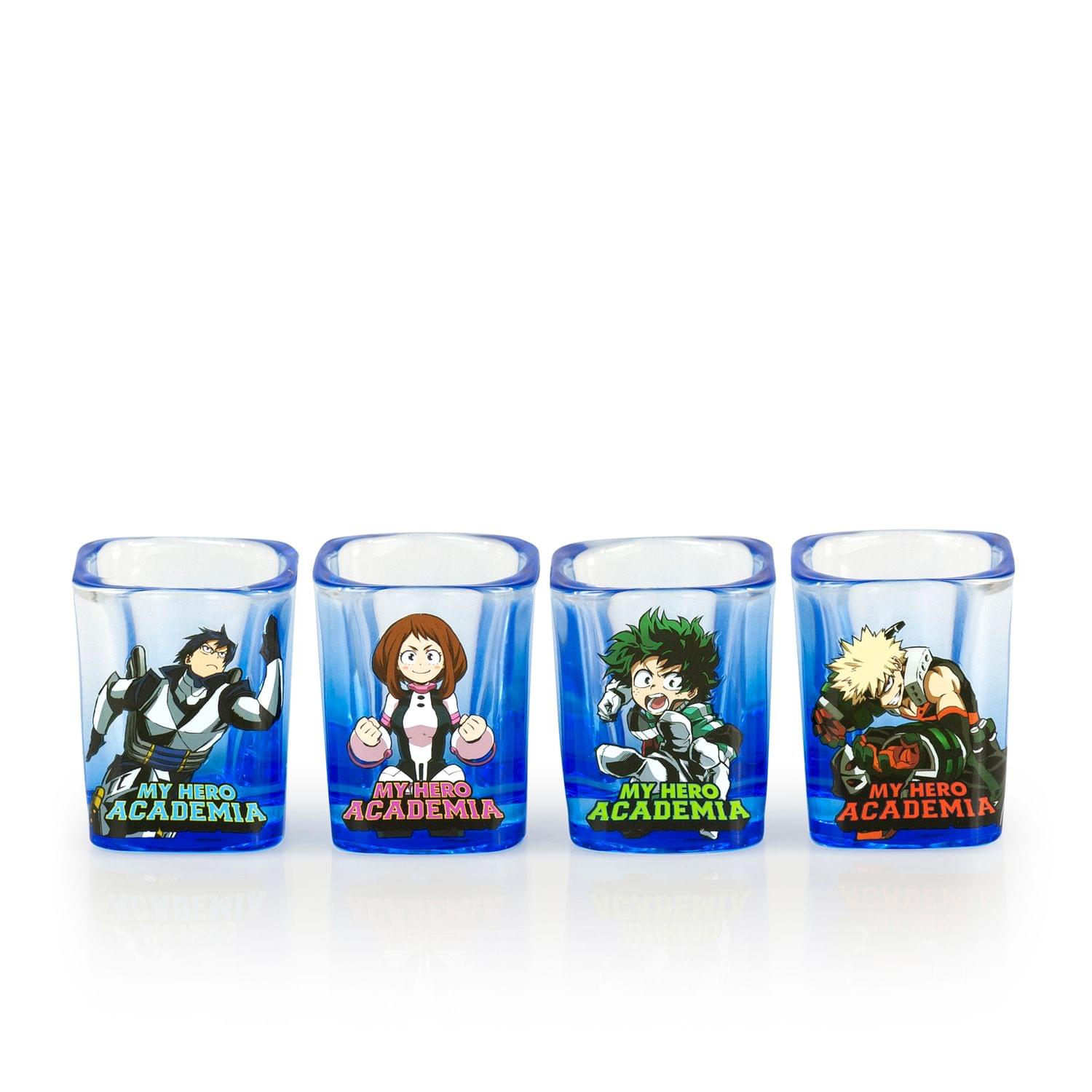 My Hero Academia Set 4 Bicchierini Shot Glass 2 Oz – Ogni Bicchiere Con Un Eroe Diverso – Just Funky - 2