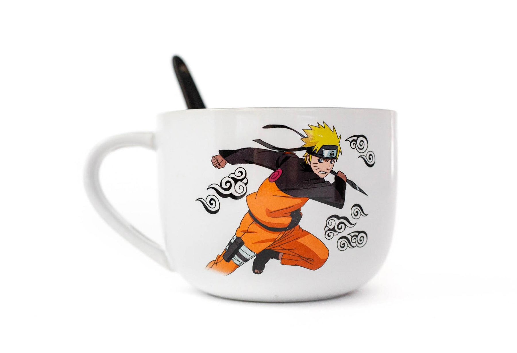 Naruto Anime Ceramic Ramen Soup Mug with Spoon - Awesome 20 oz Coffee Cup for Office