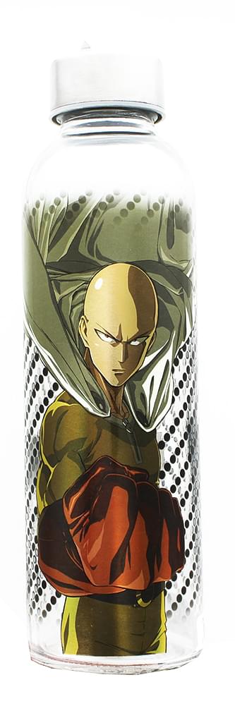 One Punch Man 18oz Glass Water Bottle