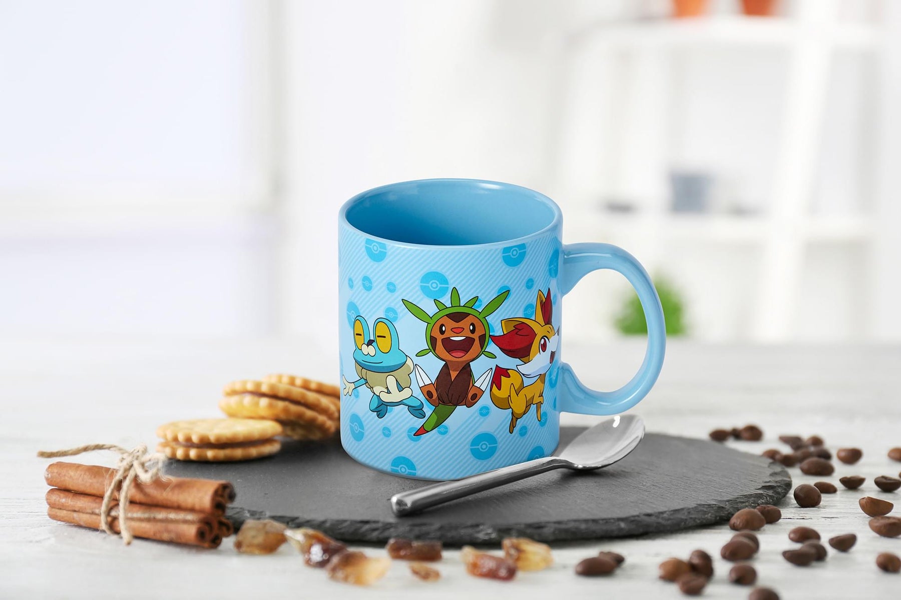Pokemon XY Group Starters Coffee Mug - 20-Ounces Blue