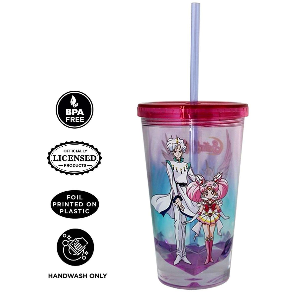 Sailor Moon Pegasus Diamond Bottom 16oz Carnival Cup w/ Straw & Lid