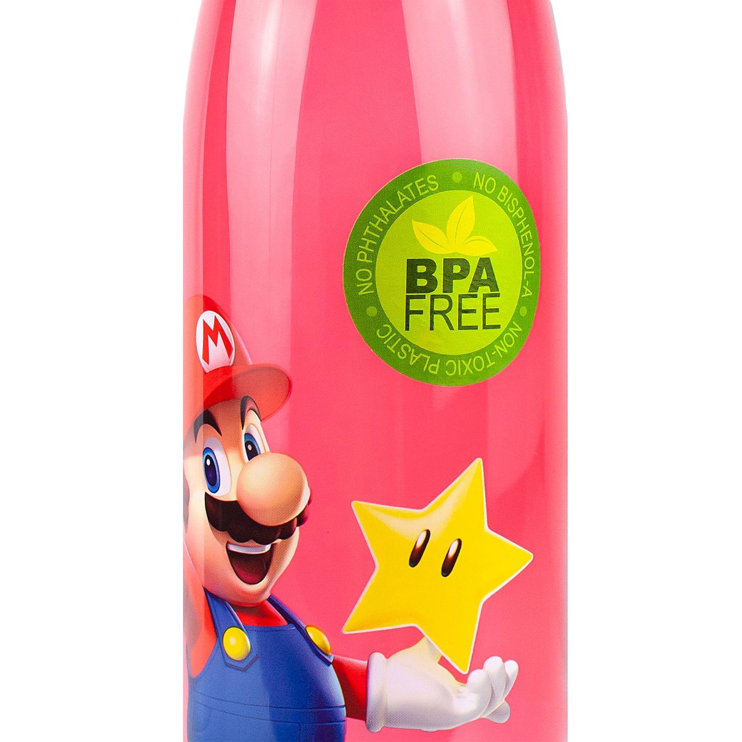 Super Mario Bros Red Plastic Water Bottle | 20 oz