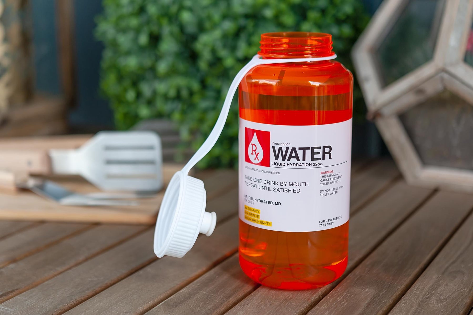 Prescription Water 32 Oz Plastic Water Bottle With Lid