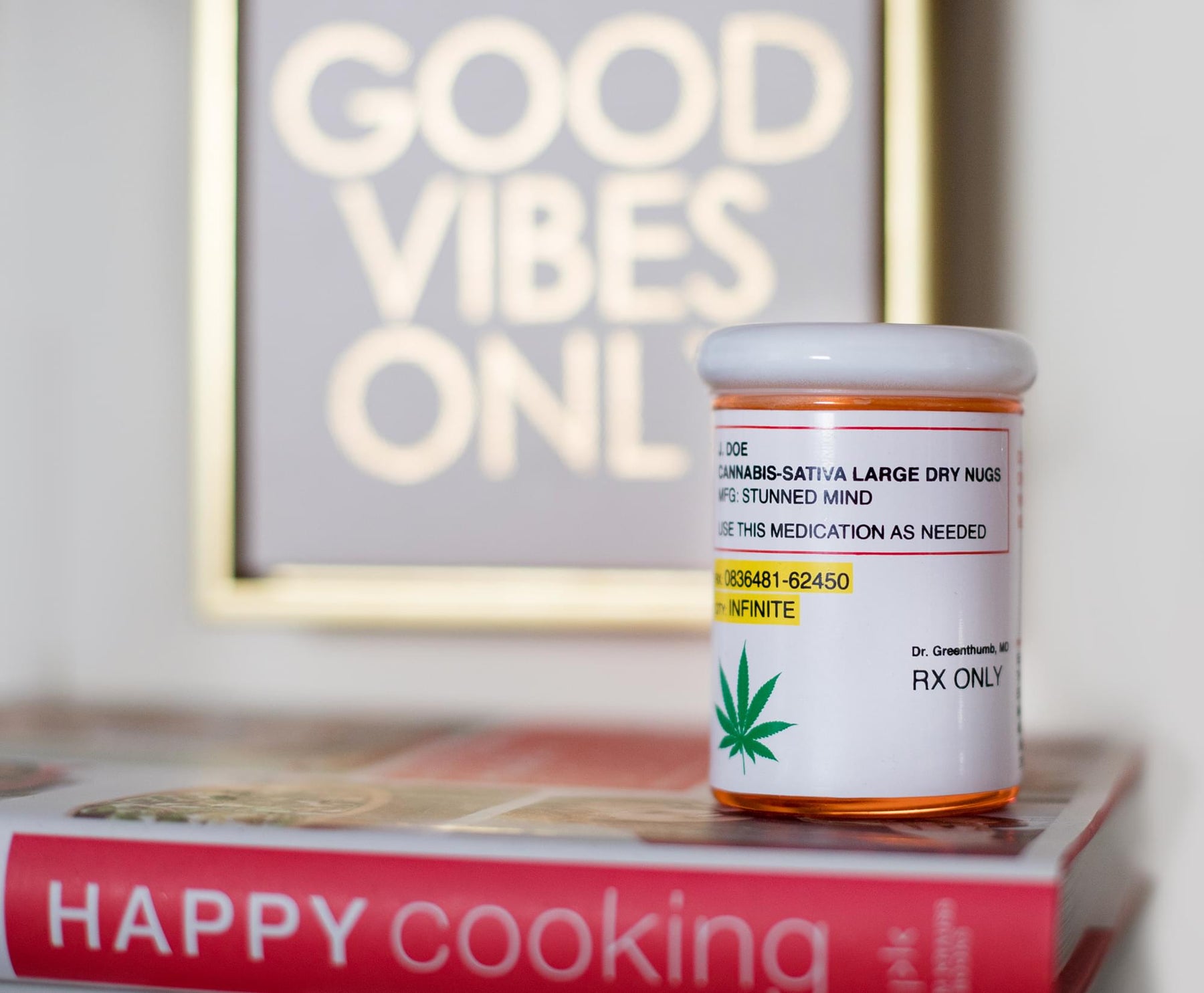 Prescription Marijuana Stash Jar | Holds 3 Ounces