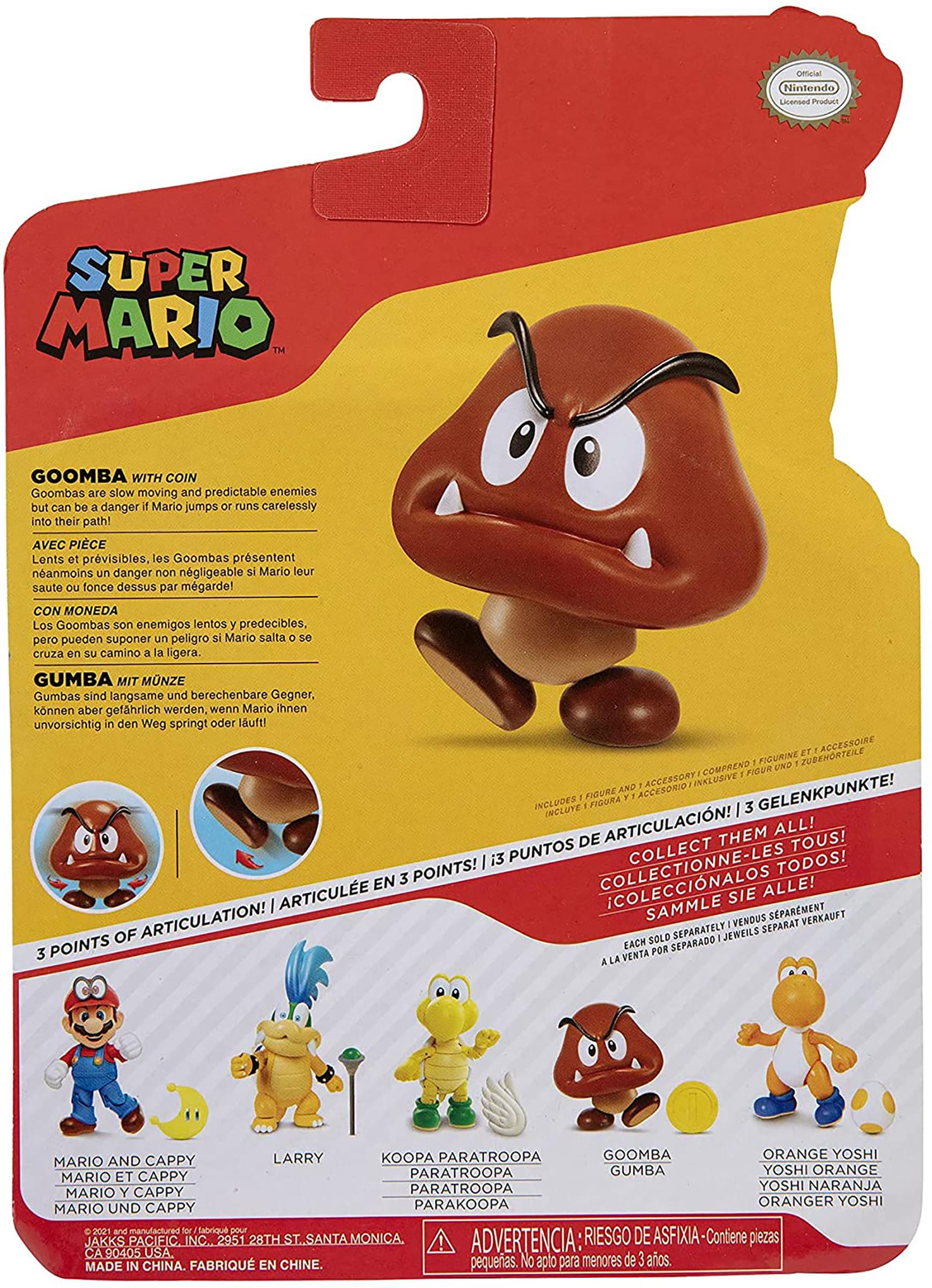 Super Mario World of Nintendo 4 Inch Figure | Goomba