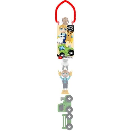 J'adore Farmer Bobby Natural Wooden Toy Playset