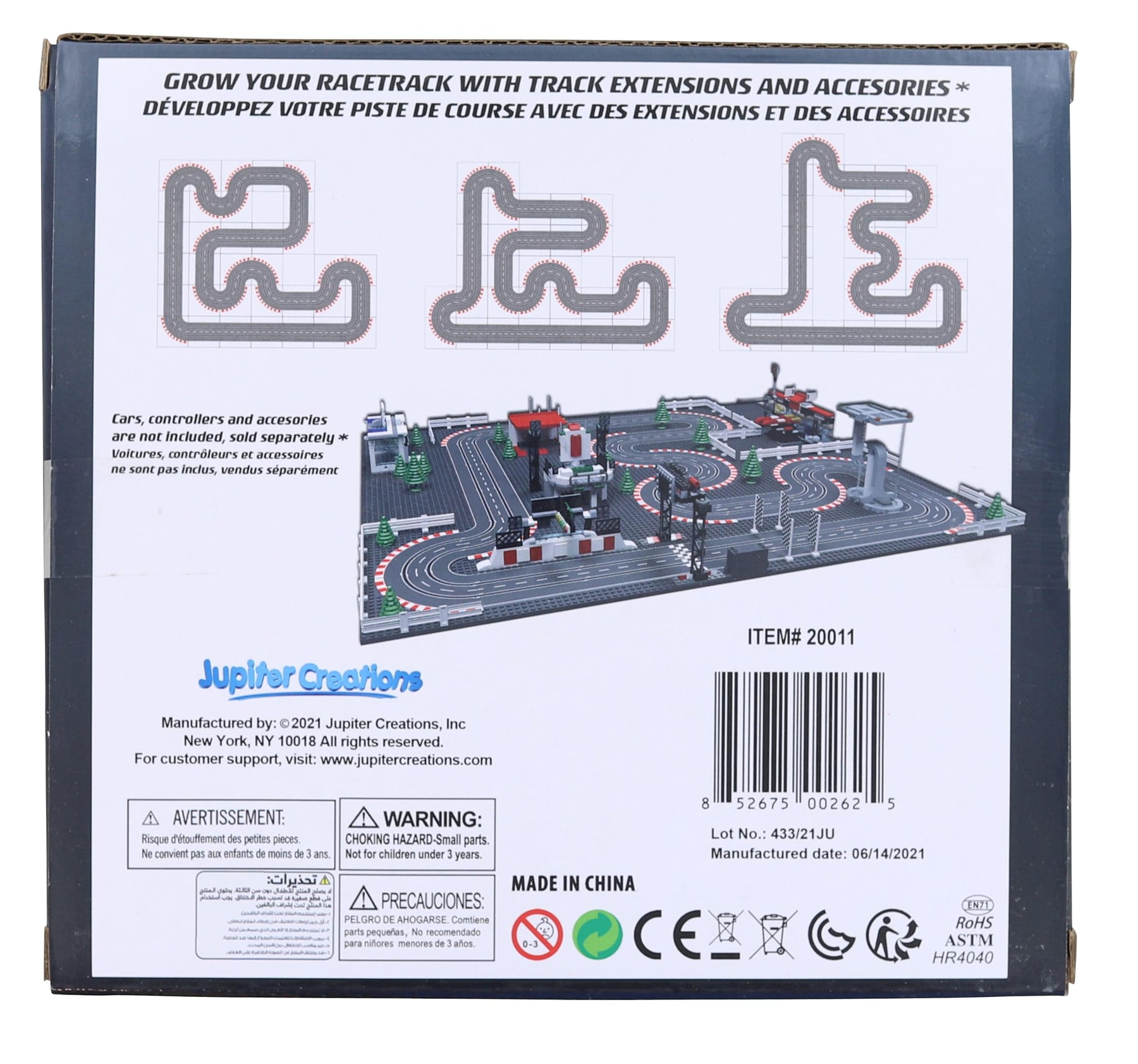 Micro Slot Racing 4-Piece Track Extension | 2 Curve | 2 Straight