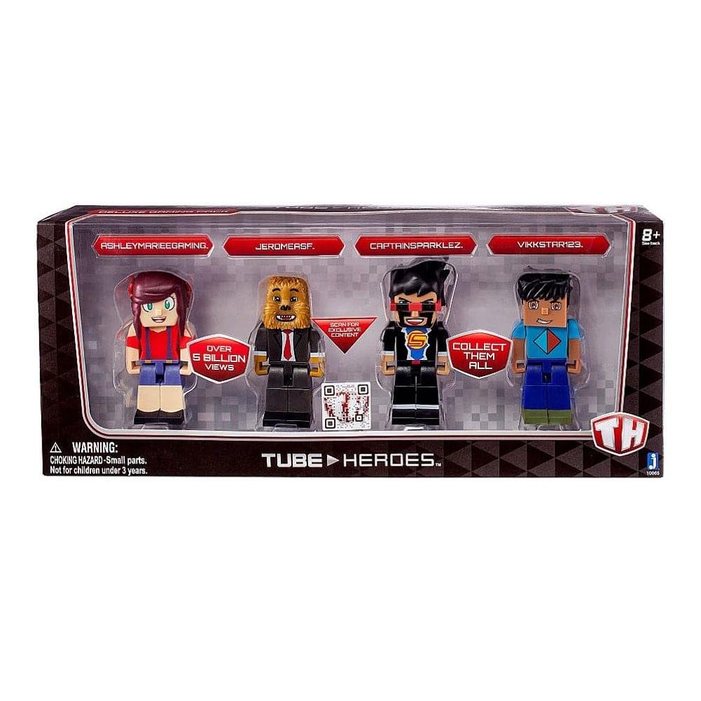 Tube Heroes Deluxe 4-Pack 3" Action Figure