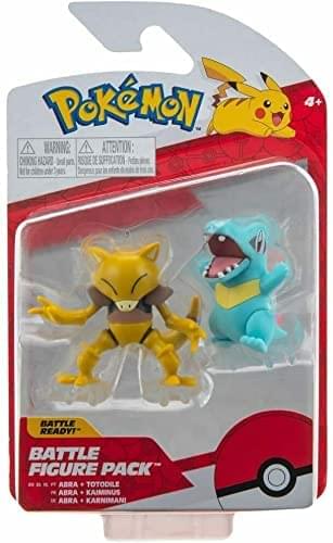 Pokemon 2 Inch Battle Figure 2 Pack | Totodile & Abra