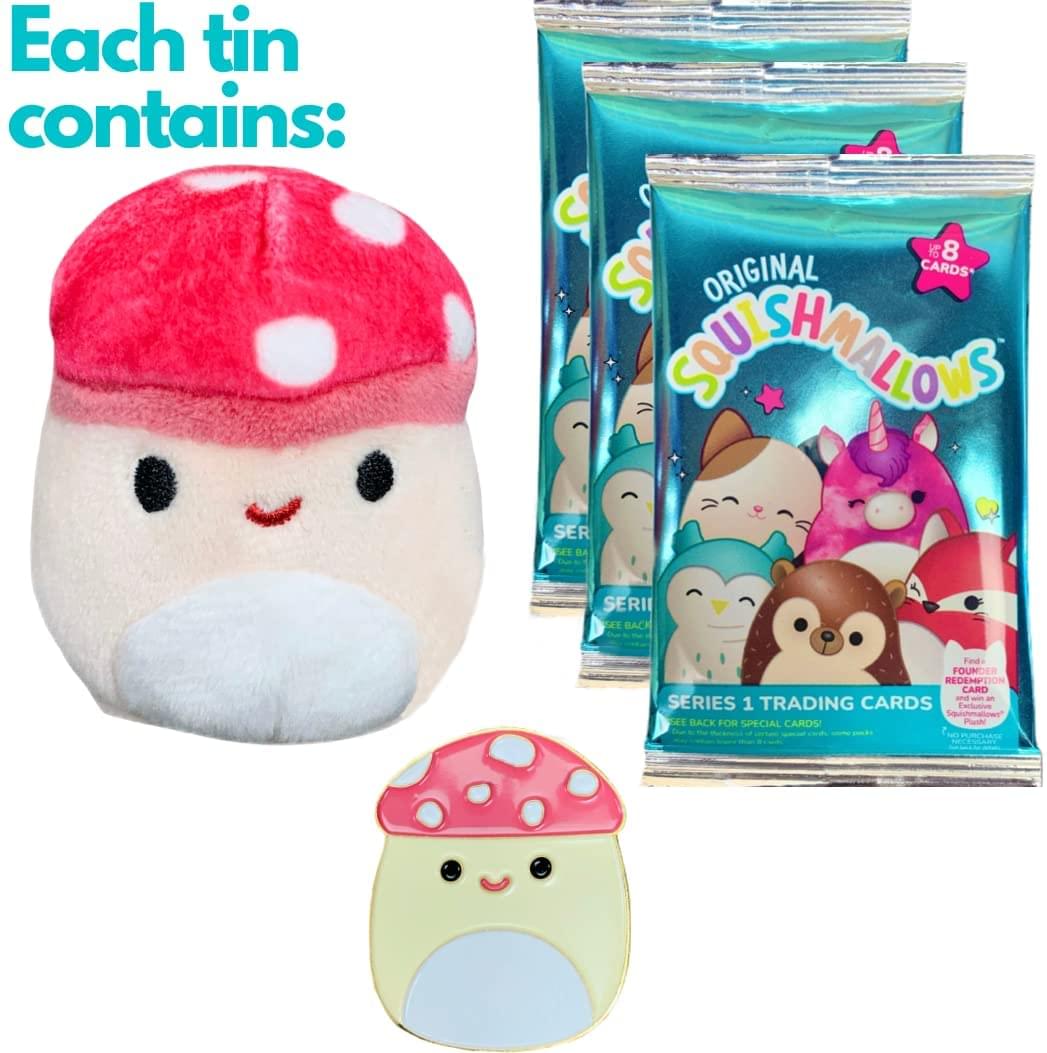 Squishmallow Trading Card Collector Tin Series 1 | Malcolm Mushroom