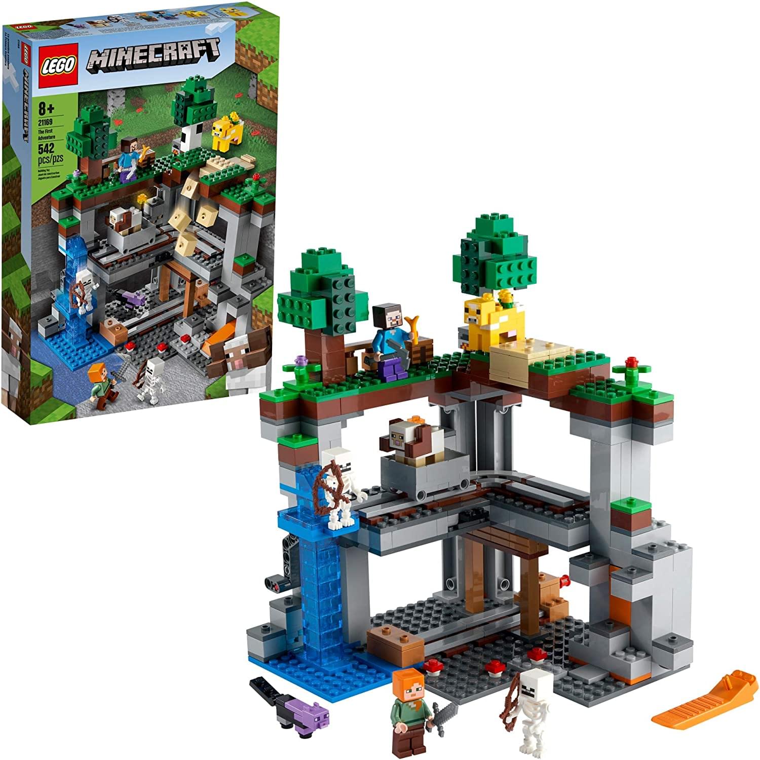 LEGO Minecraft 21169 The First Adventure 542 Piece Building Kit