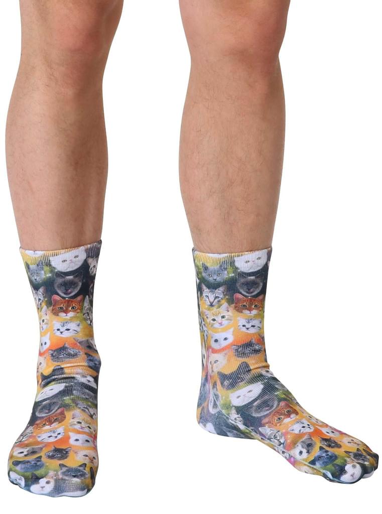 Living Royal Photo Print Crew Socks: Galaxy Kitty