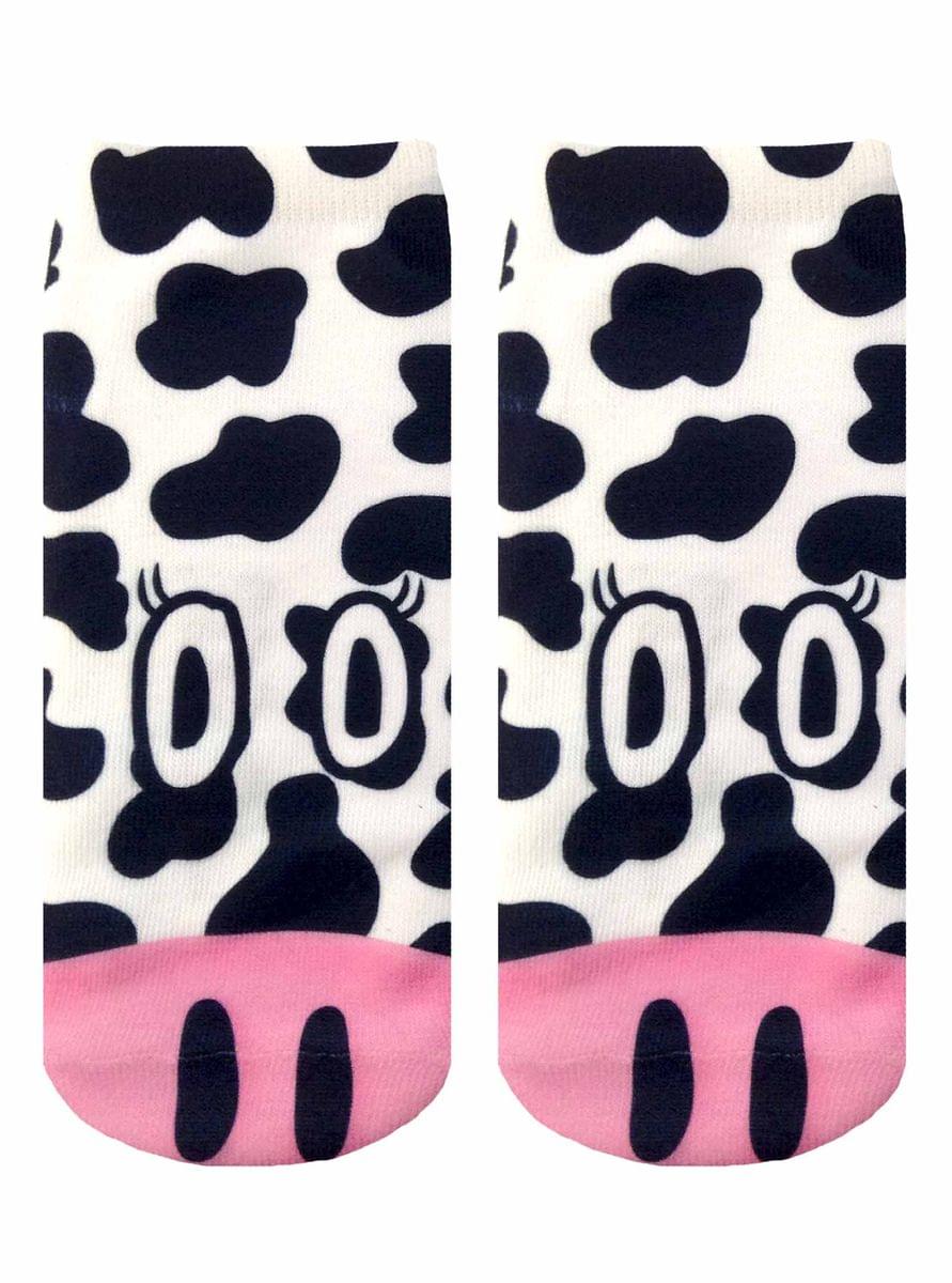 Cow Photo Print Ankle Socks