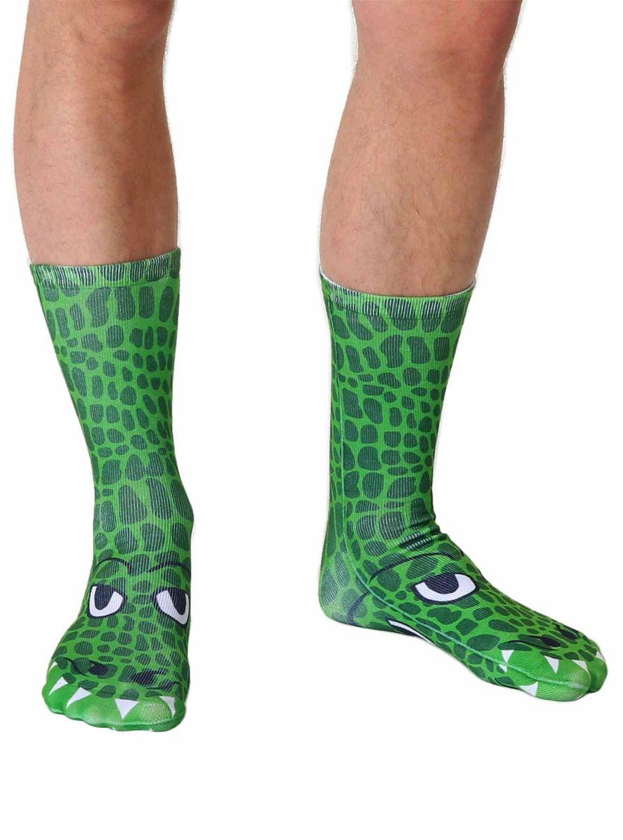 Crocodile Photo Print Crew Socks