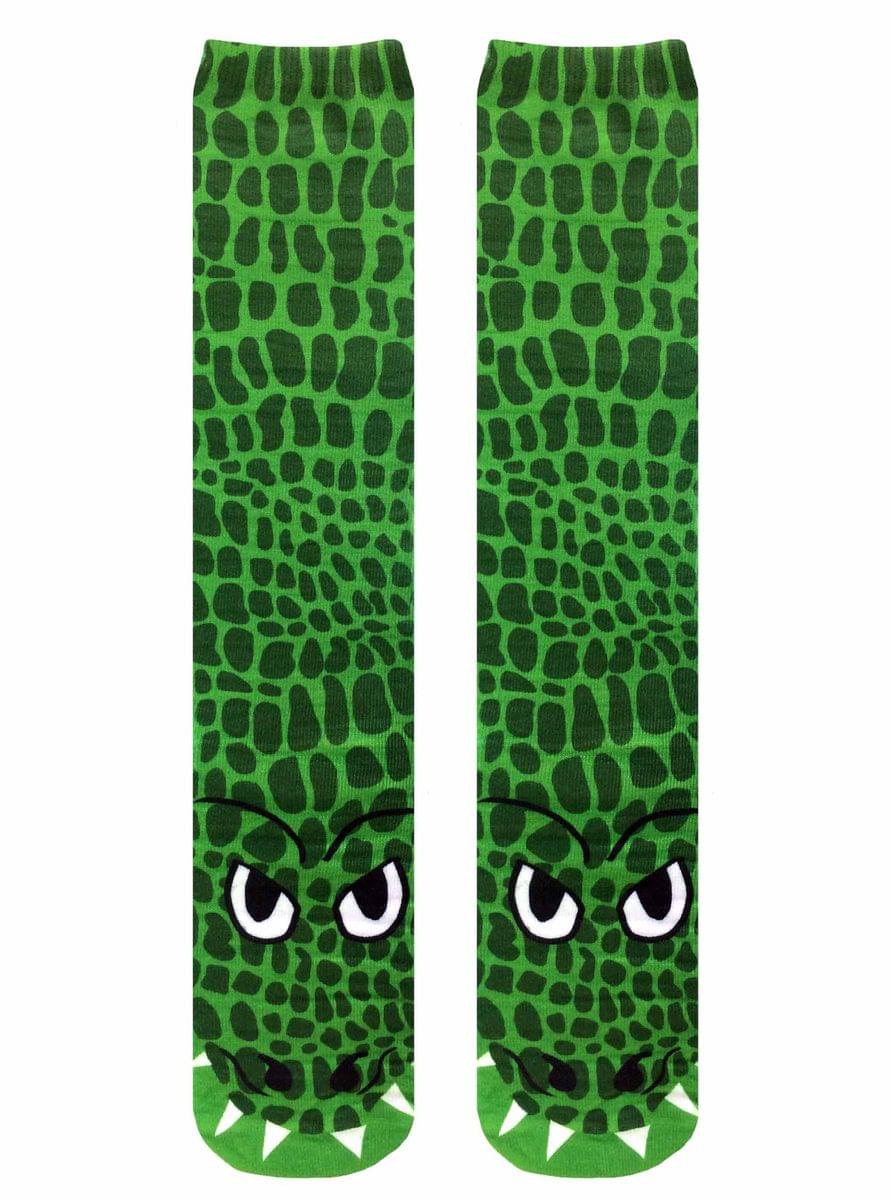 Crocodile Photo Print Knee High Socks