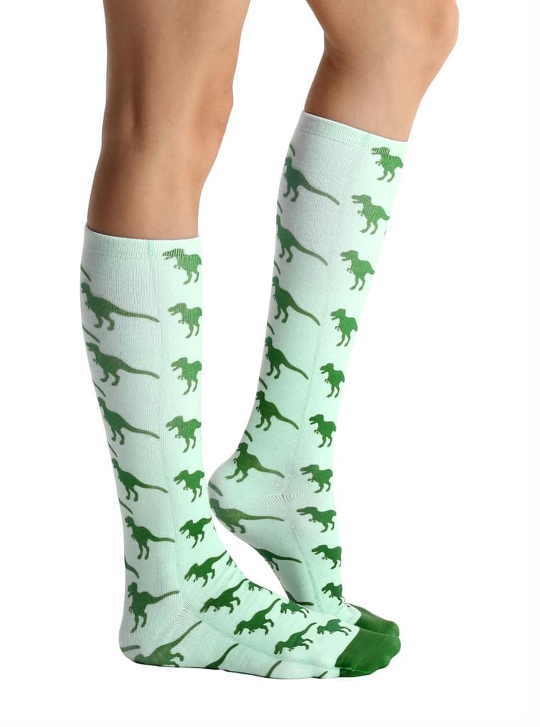 Living Royal Photo Print Knee High Socks: Dinosaur