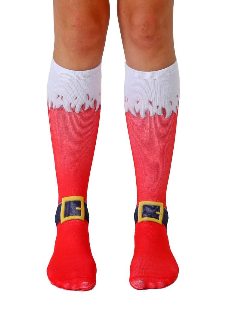 Unisex Santa Boots Knee High Socks