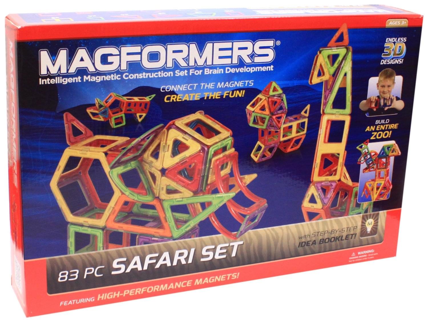 Magformers 3D 83 Piece Safari Build Set | Free Shipping