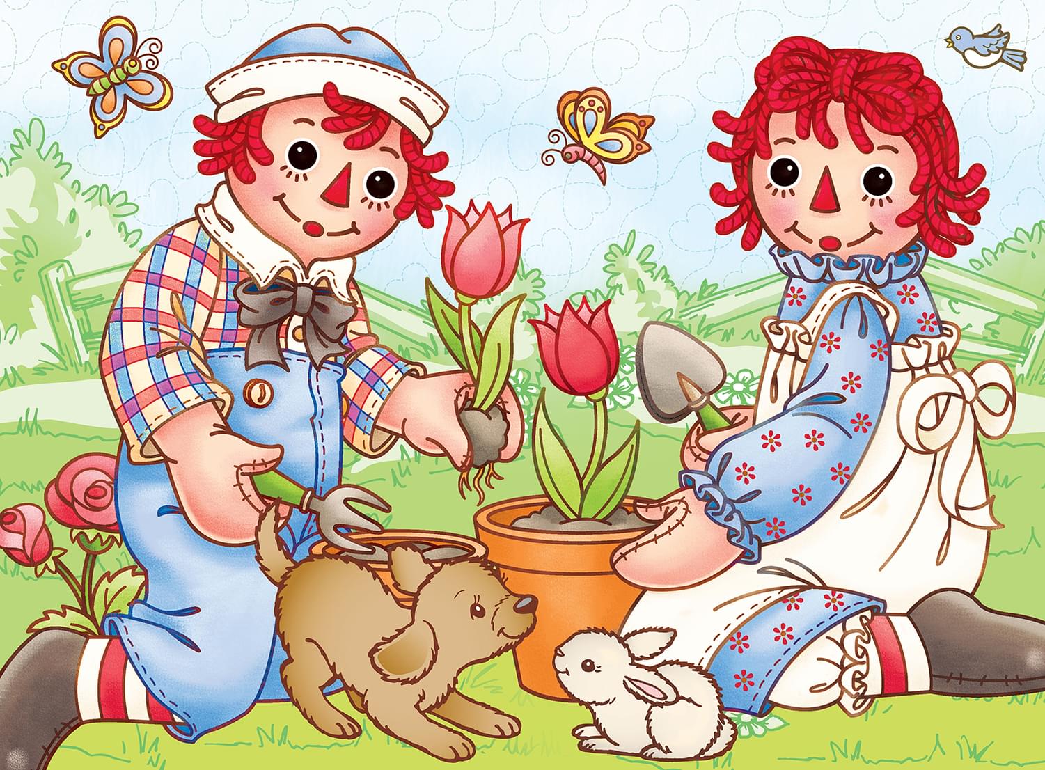 Raggedy Ann & Andy Picnic Friends 60 Piece Jigsaw Puzzle