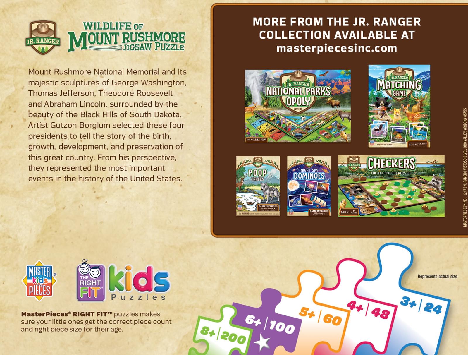 Wildlife of Mount Rushmore 100 Piece Jigsaw Puzzle