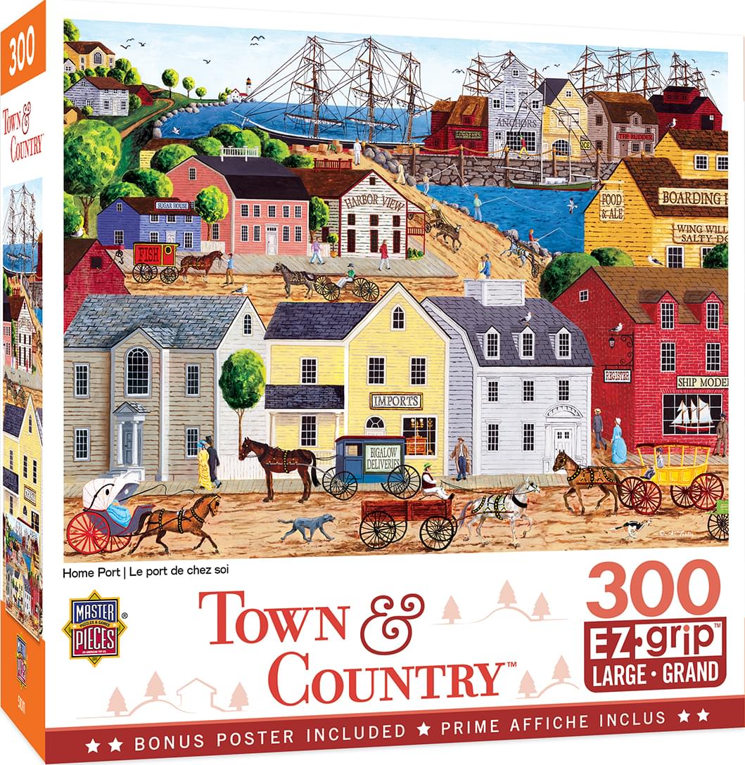 Home Port Ocean Pier 300 Piece Large EZ Grip Jigsaw Puzzle