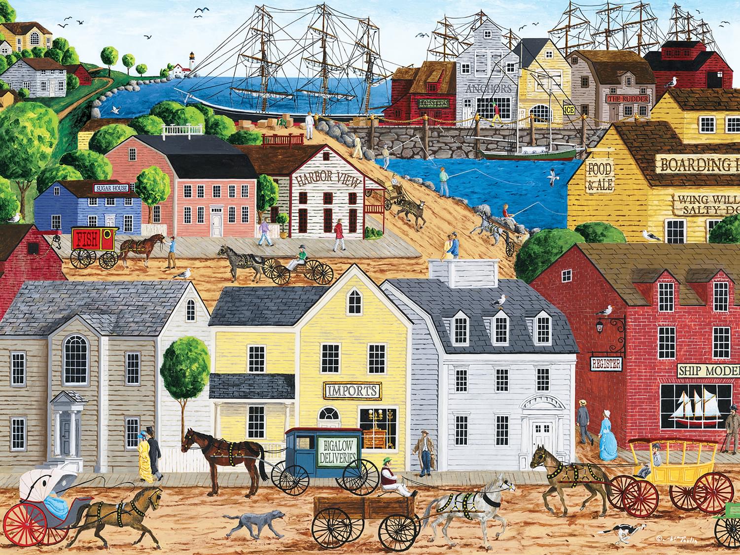 Home Port Ocean Pier 300 Piece Large EZ Grip Jigsaw Puzzle