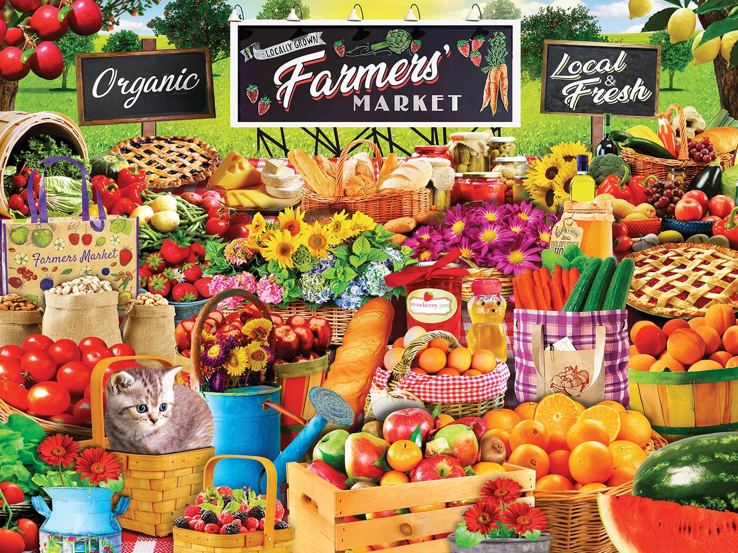 Farmers Market 300 Piece Large EZ Grip Jigsaw Puzzle
