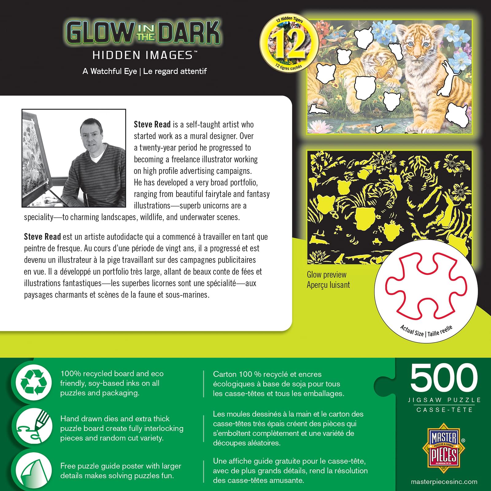 A Watchful Eye 500 Piece Hidden Images Glow In The Dark Jigsaw Puzzle