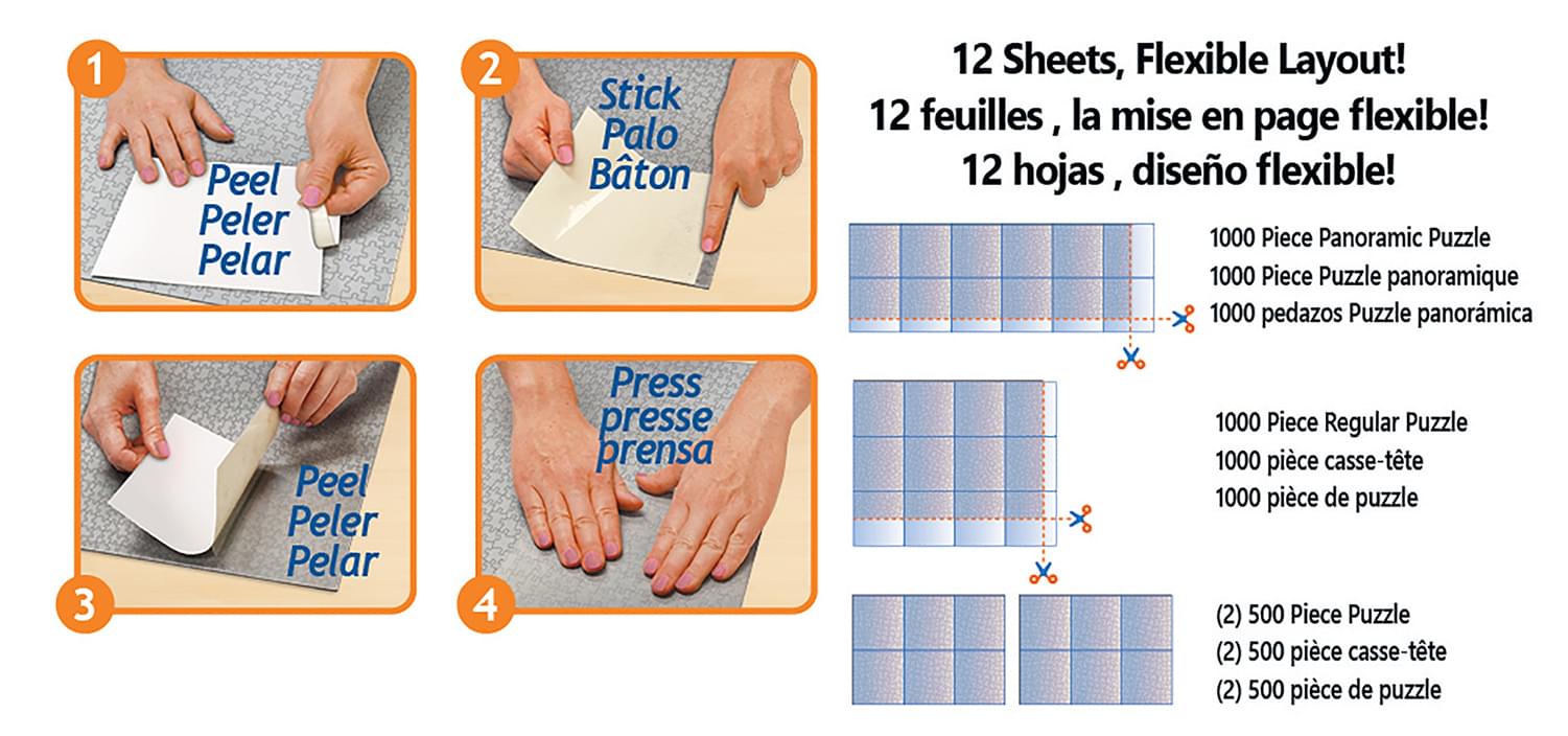 MasterPieces Jigsaw Puzzle Glue Sheets | Set of 12