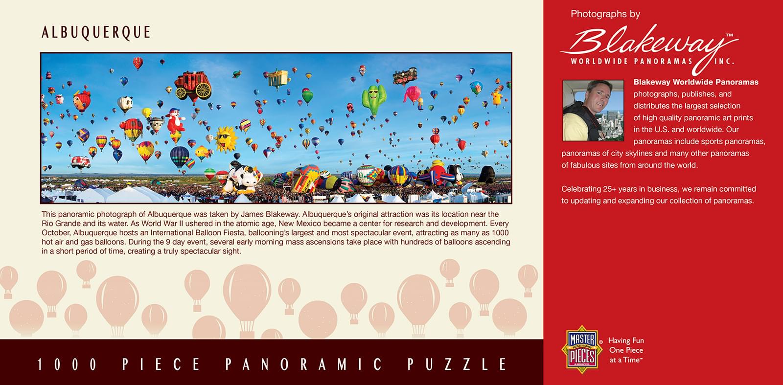 Albuquerque New Mexico 1000 Piece Panoramic Jigsaw Puzzle
