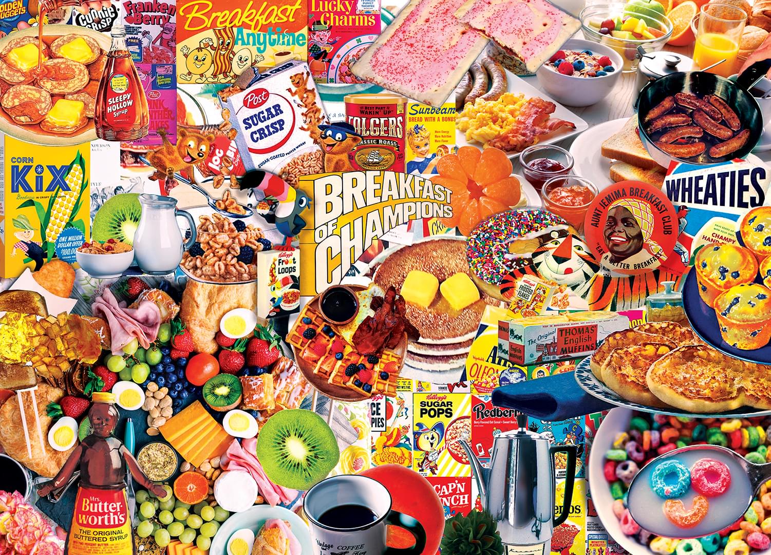 Flashbacks Breakfast of Champions 1000 Piece Jigsaw Puzzle