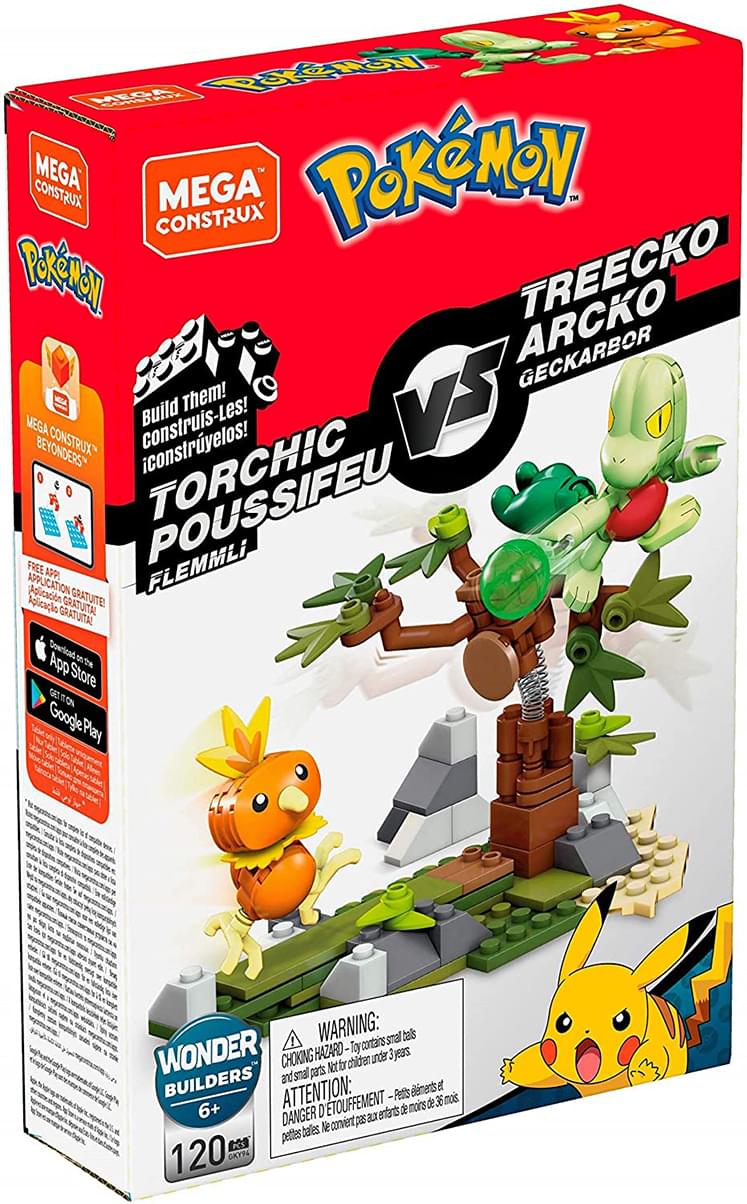 Mega Construx Pokémon Battle Pack | Torchic VS. Treecko
