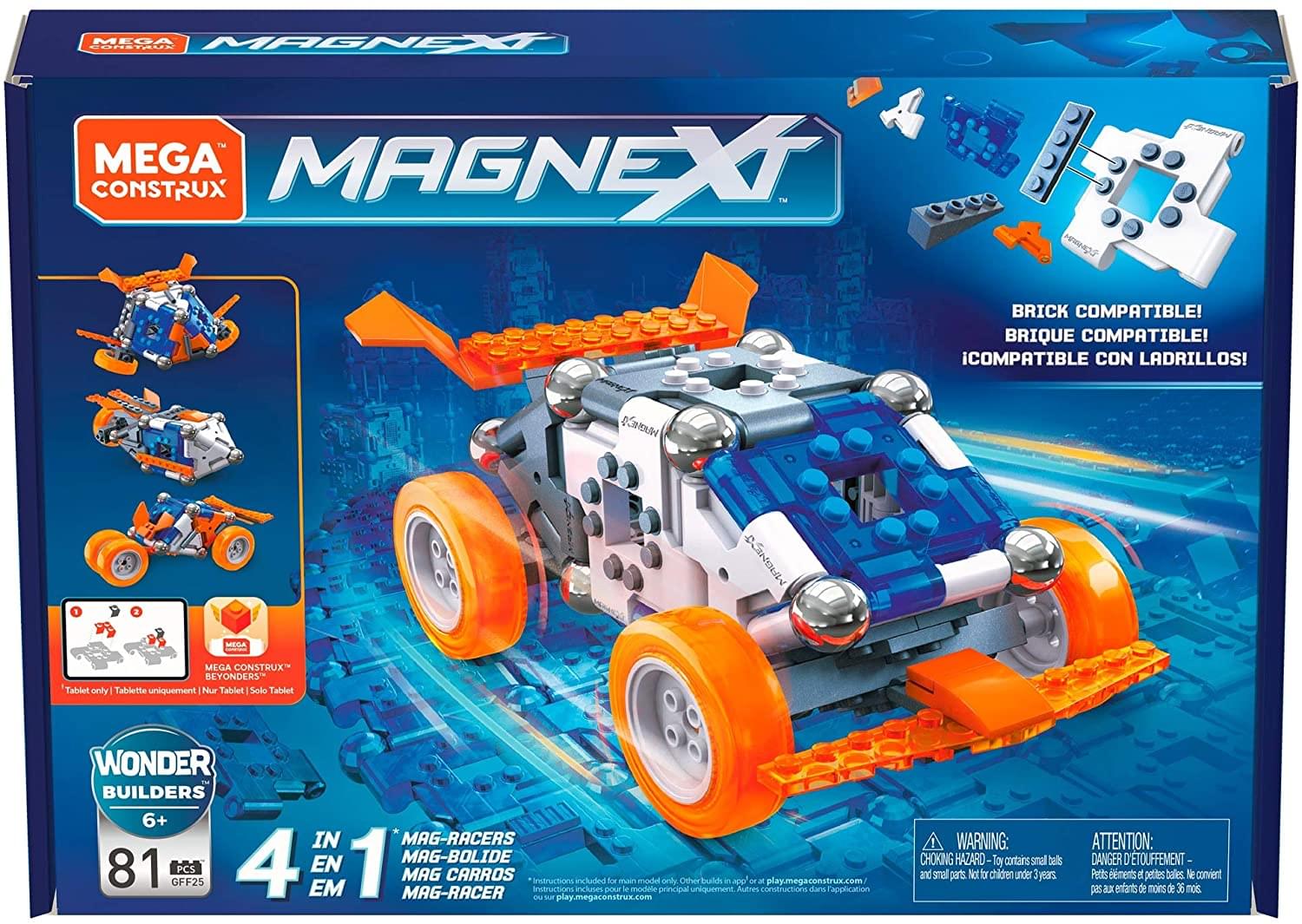 Mega Construx Magnext 4 in 1 Mag Racers Building Set