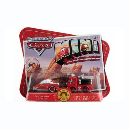 Disney Pixar Cars Mini Adventures Fire Dept 2 Pack Doc Hudson & Red