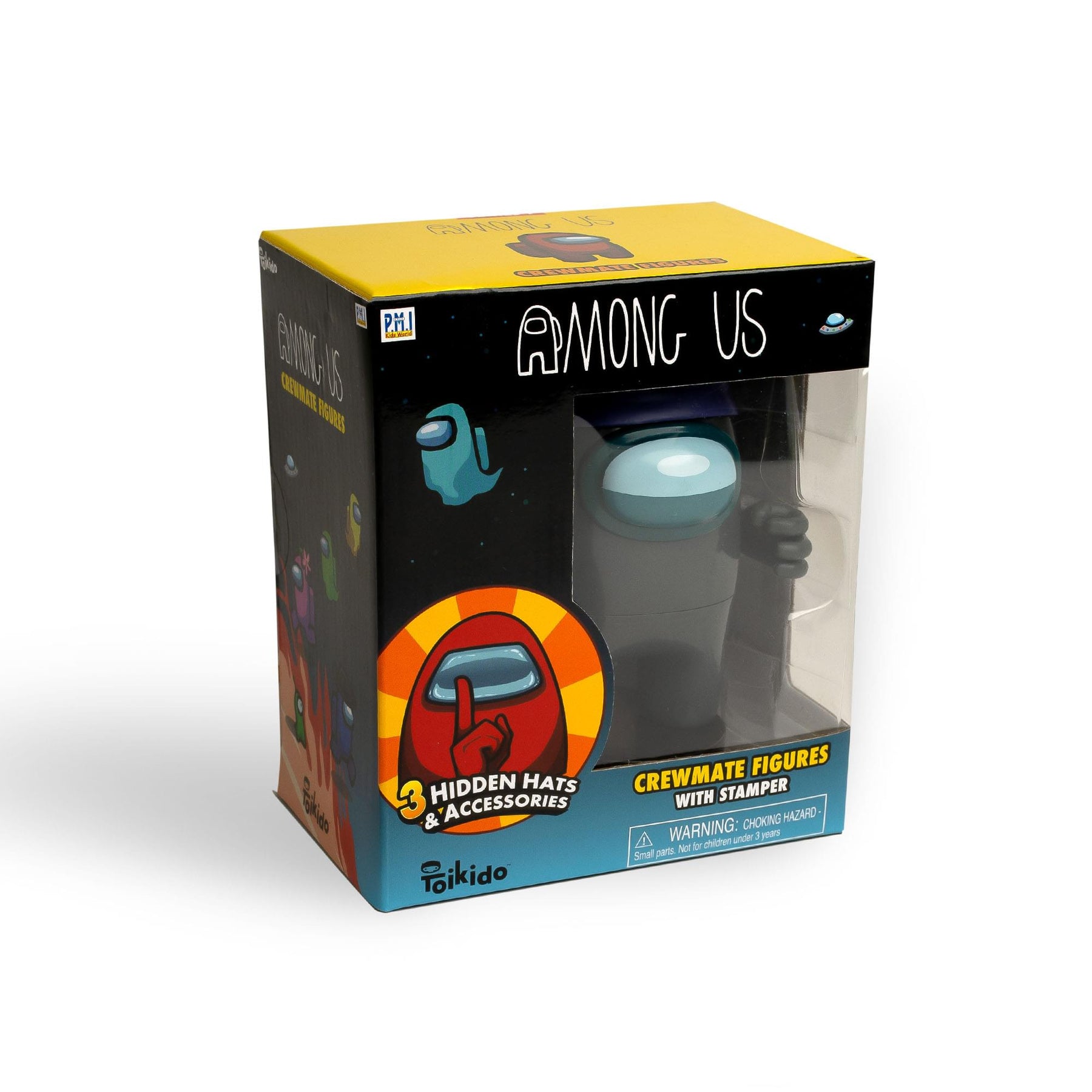 Among Us 4.5 Inch Figure with Stamper | Black Crewmate