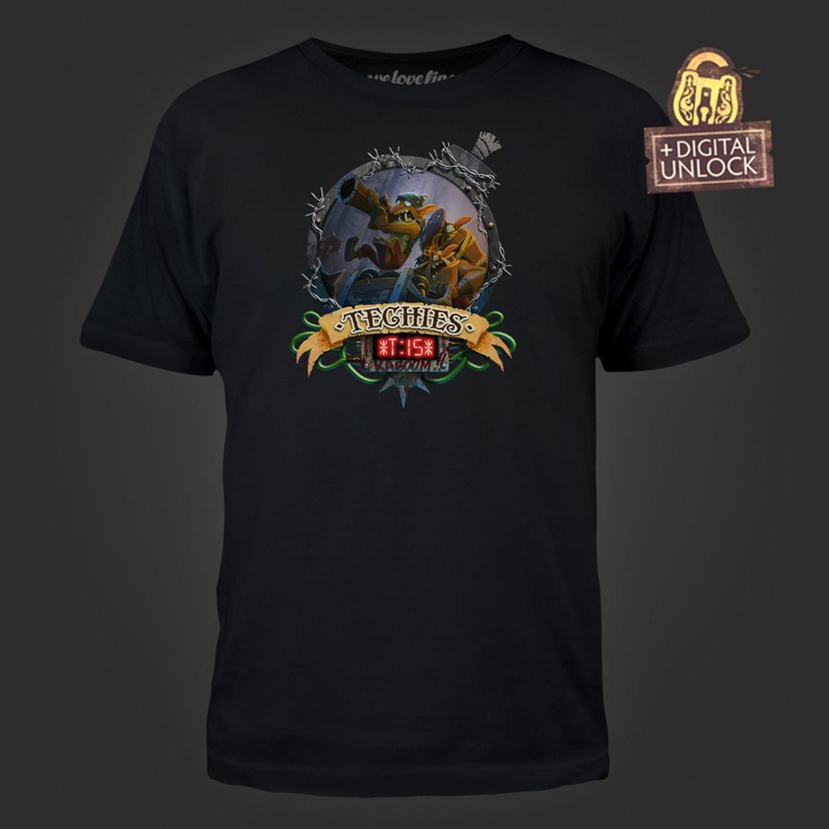 DOTA 2 Techies KaBOOM! Men's Black Tee with Digital Unlock Code