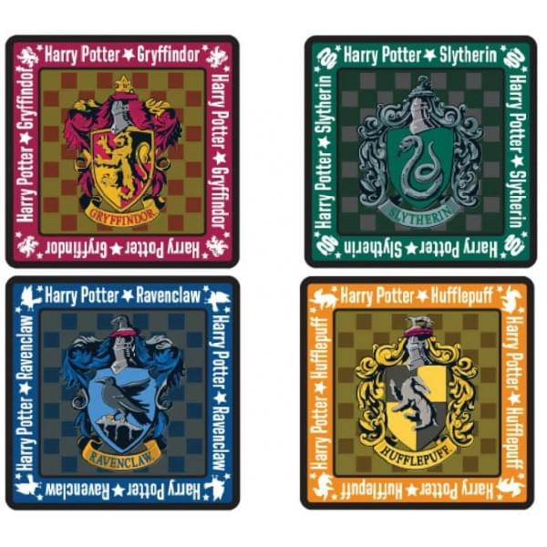Harry Potter School Crest 4-Piece Coasters: Square Free Shipping