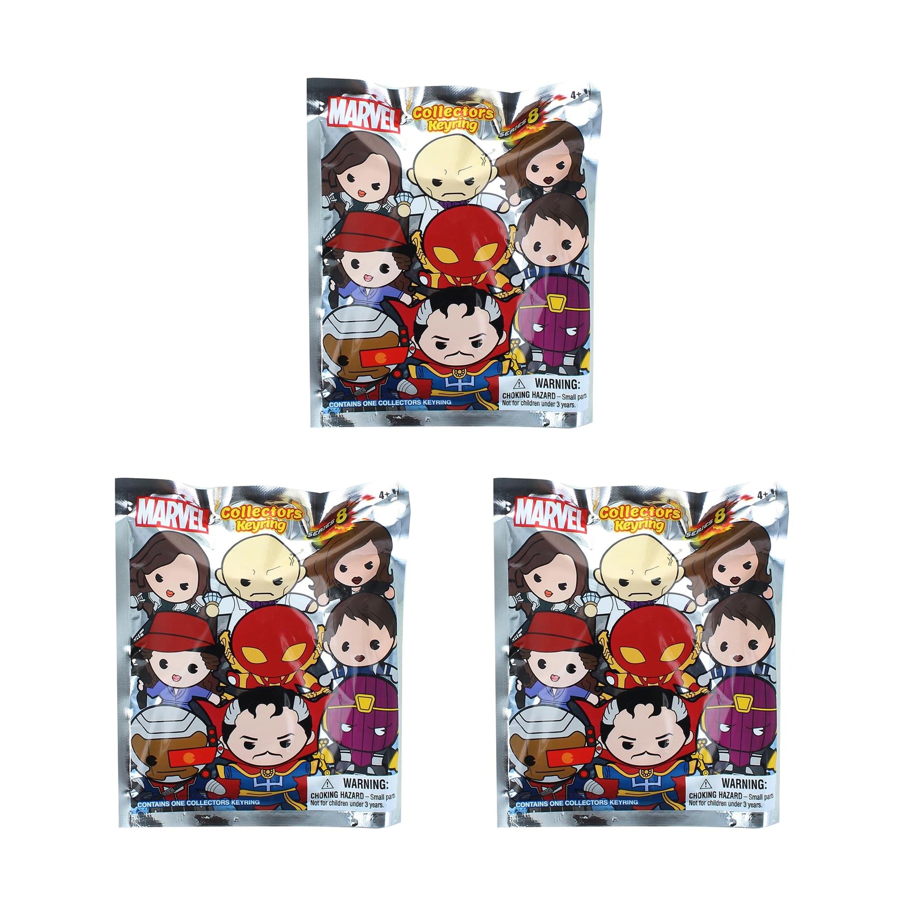 Marvel Series 8 Blind Bag Foam Figural Key Ring | Lot of 3