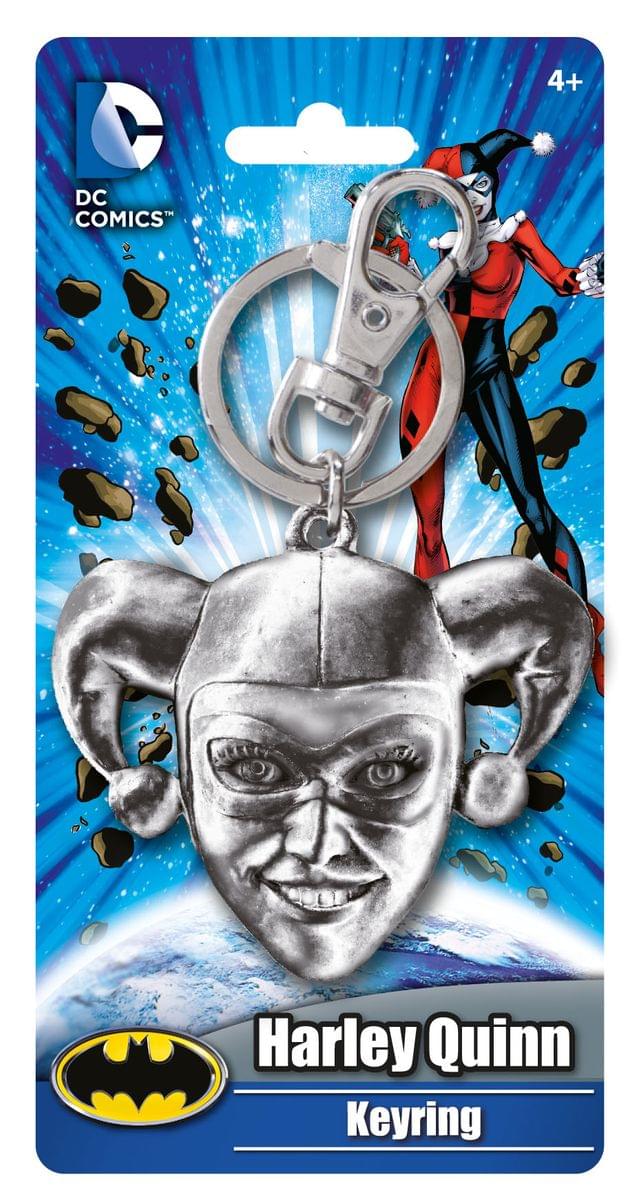 DC Comics Harley Quinn Head Pewter Key Ring
