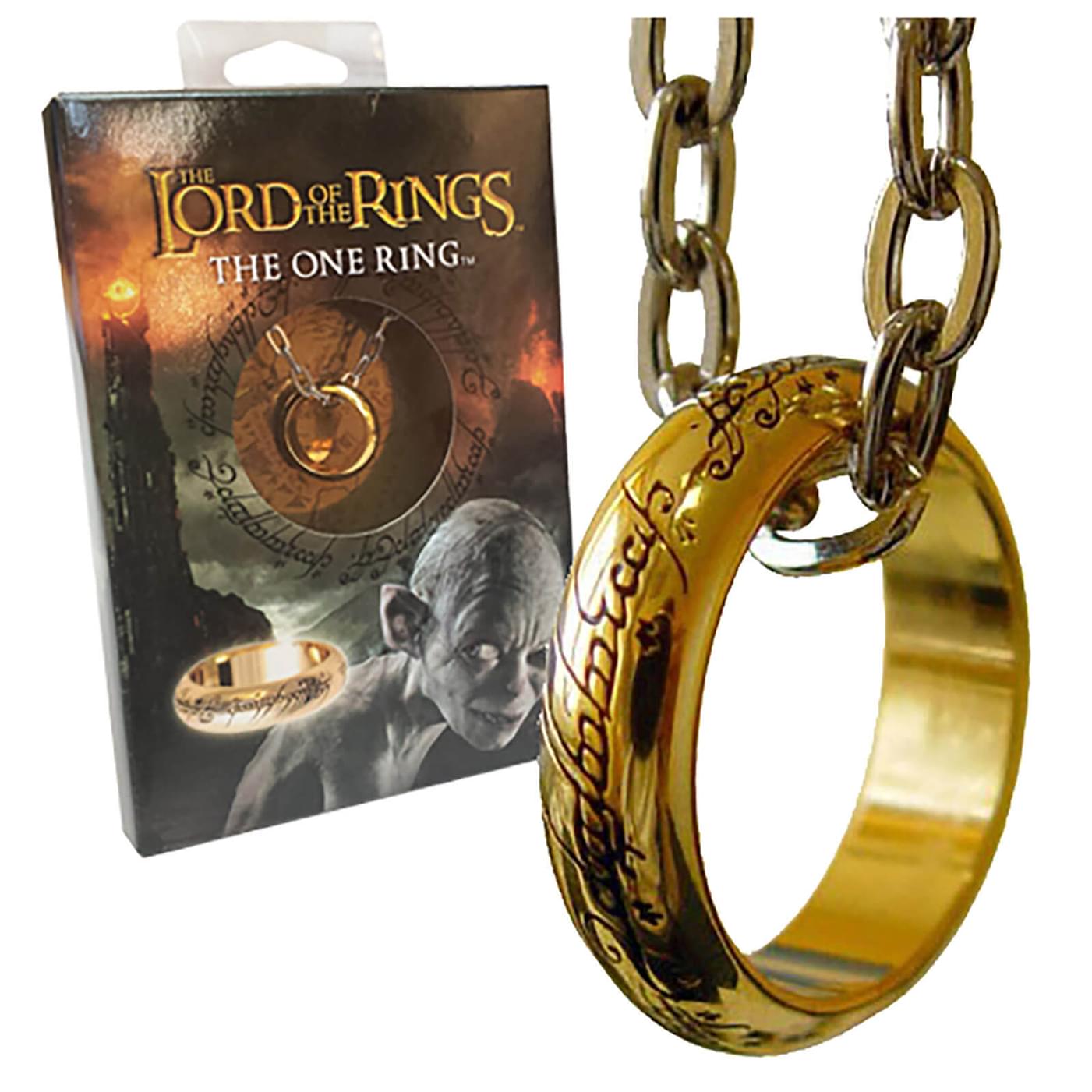 LOTR Lord of The Rings of Power 18k Sauron UV One Ring Chain Halloween Gift