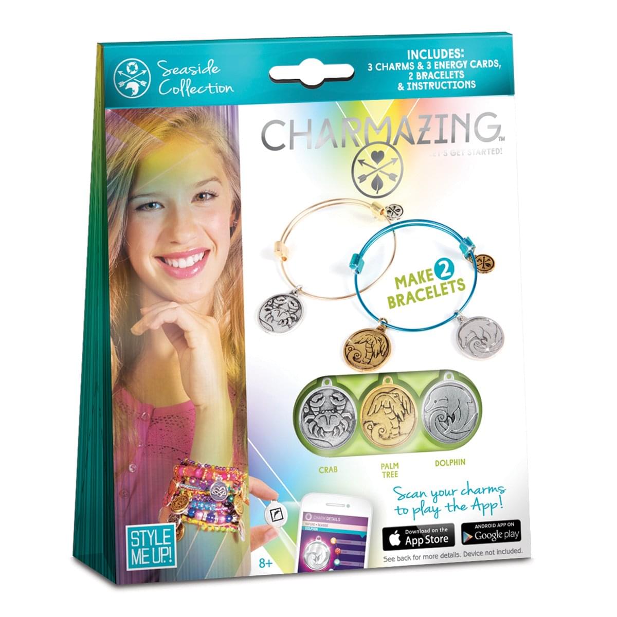 Charmazing Let’s Get Started Charm Bracelet Craft Kit - Crab/ Palm Tree/Dolphin